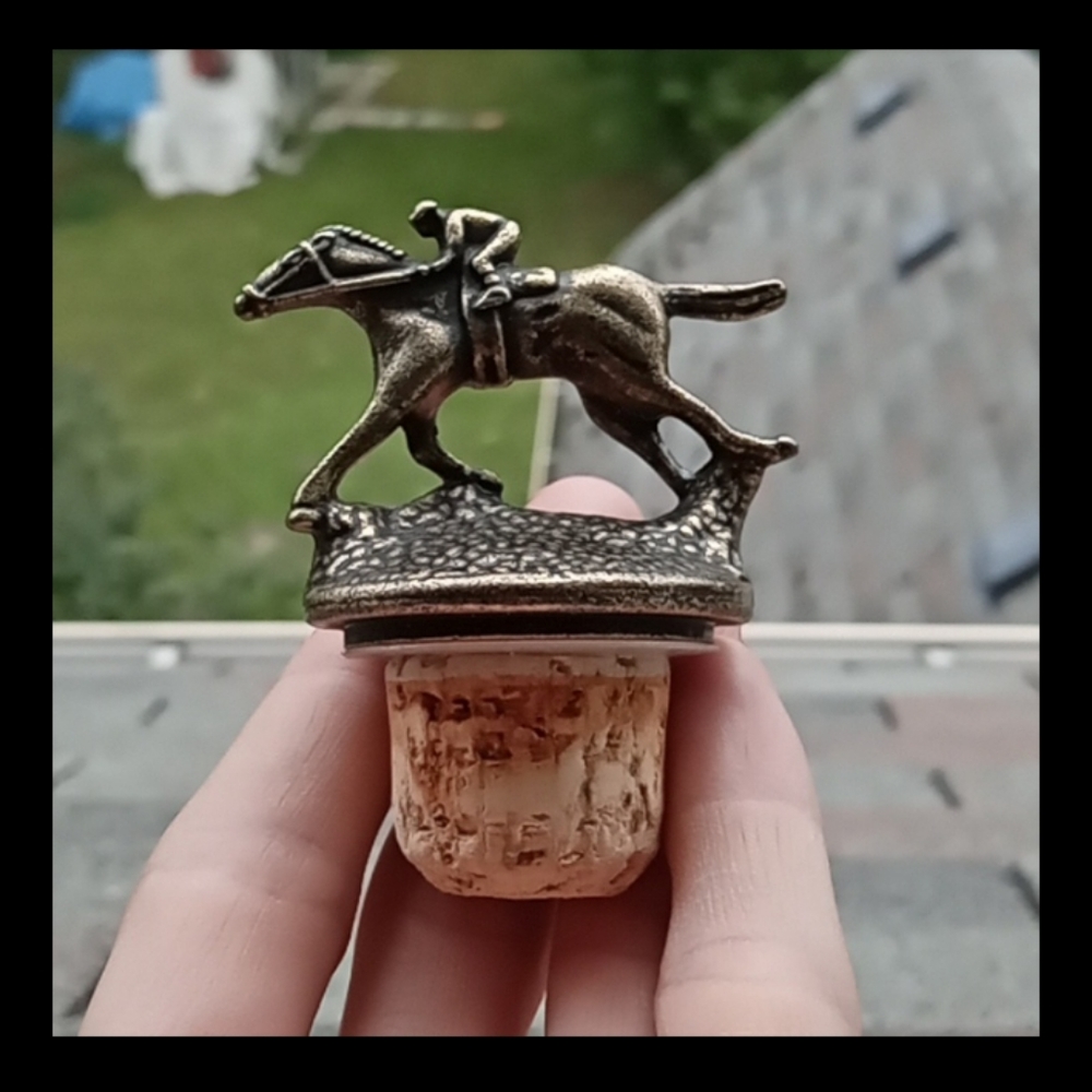 Blanton's Cork Topper, Jockey & Horse. Letter "A"